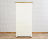 Alexandria Solid Wood Kitchen Crockery Cabinet Two Door Two Drawers Furniselan Milky-White