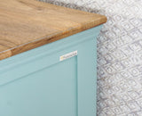 Alexandria Solid Wood Kitchen Crockery Cabinet Two Door Two Drawers Furniselan Silt-Green
