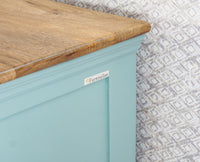 Alexandria Solid Wood Kitchen Crockery Cabinet Two Door Two Drawers Furniselan Silt-Green