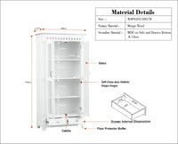 Alexandria Solid Wood Kitchen Crockery Cabinet Two Door Two Drawers - Tv Cabinet - Furniselan