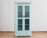 Alexandria Solid Wood Kitchen Crockery Cabinet Two Door Two Drawers Furniselan Silt-Green