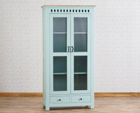 Alexandria Solid Wood Kitchen Crockery Cabinet Two Door Two Drawers Furniselan Silt-Green