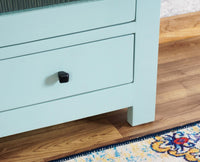 Alexandria Solid Wood Kitchen Crockery Cabinet Two Door Two Drawers Furniselan Silt-Green