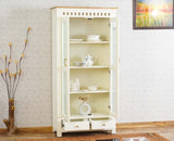 Alexandria Solid Wood Kitchen Crockery Cabinet Two Door Two Drawers Furniselan - Frosty White