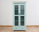 Alexandria Solid Wood Kitchen Crockery Cabinet Two Door Two Drawers Furniselan Silt-Green
