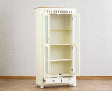 Alexandria Solid Wood Kitchen Crockery Cabinet Two Door Two Drawers Furniselan - Frosty White