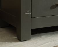 Alexandria Solid Wood Kitchen Crockery Cabinet Two Door Two Drawers Furniselan-Slate grey