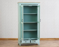 Alexandria Solid Wood Kitchen Crockery Cabinet Two Door Two Drawers Furniselan Silt-Green