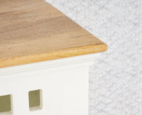 Alexandria Solid Wood Kitchen Crockery Cabinet Two Door Two Drawers Furniselan Milky-White