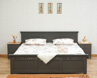 Alexandria Solid Wood Queen Size - Furniselan Slate-Grey