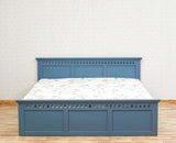Alexandria Solid Wood Queen Size Bed with Storage Box - Furniselan China-Blue