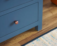 Alexandria Solid Wood Shoe Rack Two Drawer Two Door Furniselan China-Blue