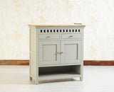 Alexandria Solid Wood Shoe Rack Two Drawer Two Door - Furniselan  Cool-Grey