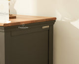 Alexandria Solid Wood Shoe Rack Two Drawer Two Door - Furniselan-Slate grey