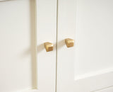 Alexandria Solid Wood Shoe Rack Two Drawer Two Door Furniselan - Frosty White