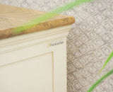 Alexandria Solid Wood Shoe Rack Two Drawer Two Door Furniselan - Frosty White