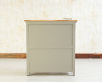 Alexandria Solid Wood Shoe Rack Two Drawer Two Door - Furniselan  Cool-Grey