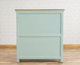 Alexandria Solid Wood Shoe Rack Two Drawer Two Door Furniselan Silt-Green