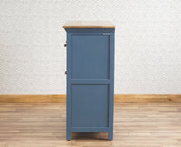 Alexandria Solid Wood Shoe Rack Two Drawer Two Door Furniselan China-Blue