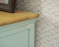 Alexandria Solid Wood Shoe Rack Two Drawer Two Door Furniselan Silt-Green