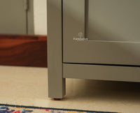 Alexandria Solid Wood Sideboard Three Drawer two door cool grey