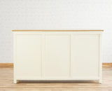 Alexandria Solid Wood Sideboard Three Drawer two door Furniselan -  Frosty White