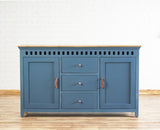 Alexandria Solid Wood Sideboard Three Drawer two door Furniselan -  China-Blue