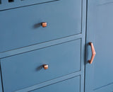 Alexandria Solid Wood Sideboard Three Drawer two door Furniselan -  China-Blue
