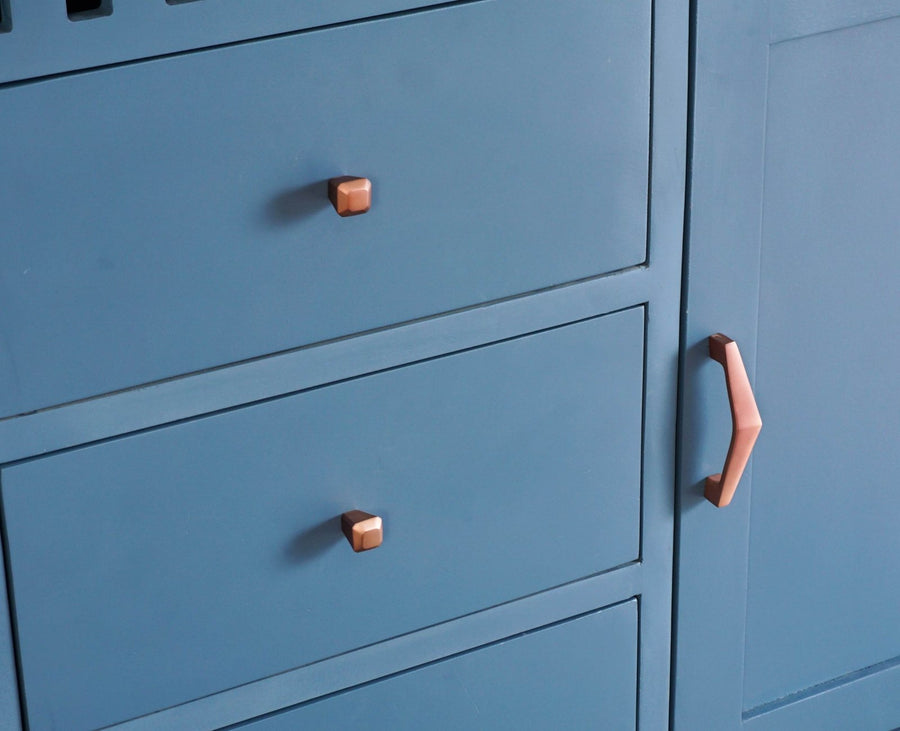 Alexandria Solid Wood Sideboard Three Drawer two door Furniselan -  China-Blue