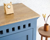 Alexandria Solid Wood Sideboard Three Drawer two door Furniselan -  China-Blue