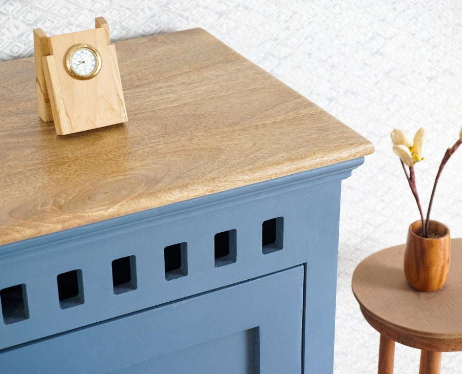 Alexandria Solid Wood Sideboard Three Drawer two door Furniselan -  China-Blue