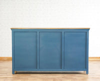 Alexandria Solid Wood Sideboard Three Drawer two door Furniselan -  China-Blueawer two door Furniselan China-Blue