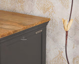 Alexandria Solid Wood Sideboard Three Drawer two door - Tv Cabinet - Furniselan - Slate-Grey