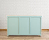 Alexandria Solid Wood Sideboard Three Drawer two door Furniselan - Silt-Green