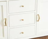 Alexandria Solid Wood Sideboard Three Drawer two door Furniselan -  Frosty White