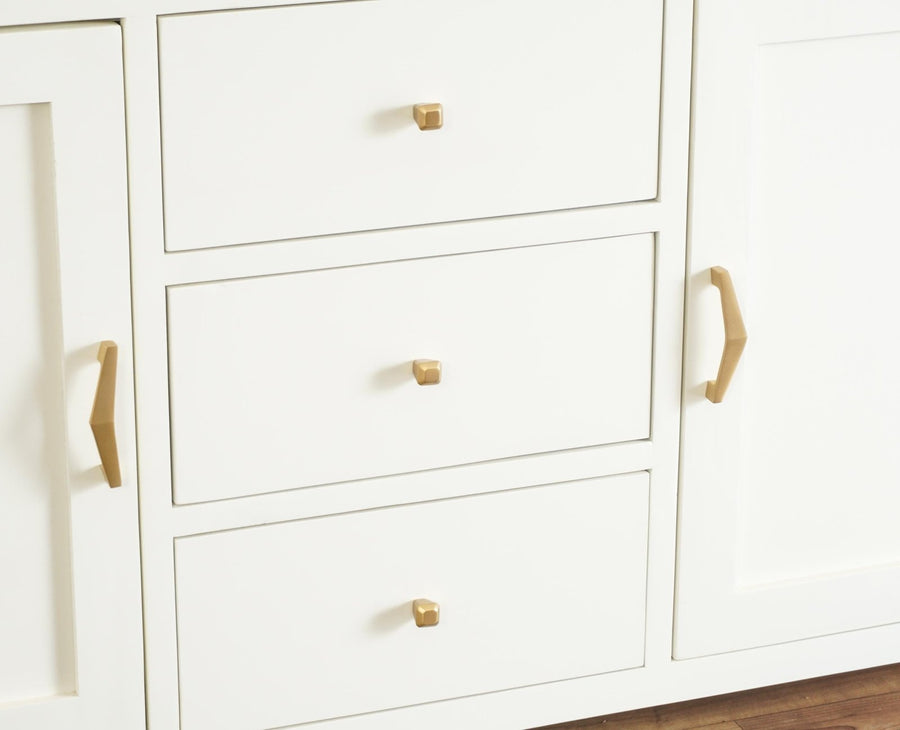 Alexandria Solid Wood Sideboard Three Drawer two door Furniselan -  Frosty White