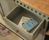 Alexandria Solid Wood Sideboard Three Drawer two door cool grey
