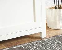 Alexandria Solid Wood Sideboard Three Drawer two door Furniselan -  Milky-White