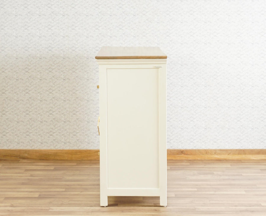 Alexandria Solid Wood Sideboard Three Drawer two door Furniselan -  Frosty White