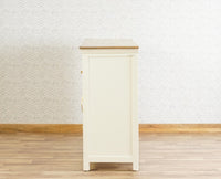 Alexandria Solid Wood Sideboard Three Drawer two door Furniselan -  Milky-White