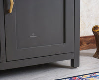 Alexandria Solid Wood Sideboard Three Drawer two door - Tv Cabinet - Furniselan - Slate-Grey