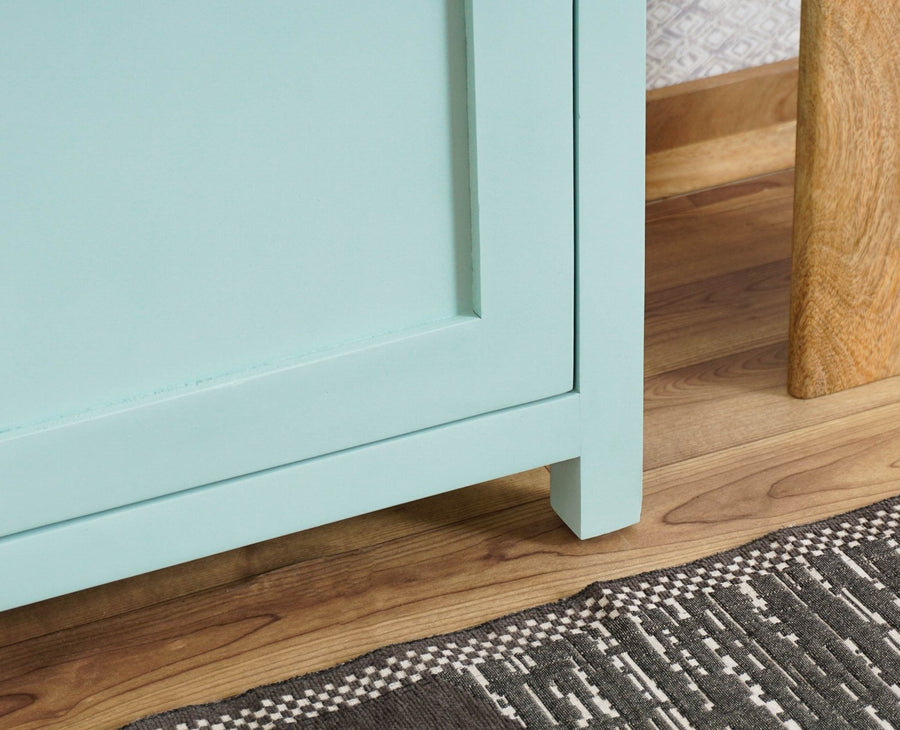Alexandria Solid Wood Sideboard Three Drawer two door Furniselan - Silt-Green