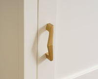 Alexandria Solid Wood Study Table - One Door and one Drawer - Study Table - Furniselan Milky-White