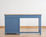 Alexandria Solid Wood Study Table-One Door and one Drawer Furniselan China-Blue