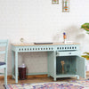 Alexandria Solid Wood Study Table-One Door and one Drawer Furniselan Silt-Green