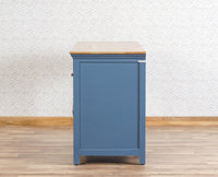 Alexandria Solid Wood Study Table-One Door and one Drawer With Chair Furniselan China-Blue