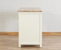 Alexandria Solid Wood Study Table - One Door and one Drawer With Chair - Study Table - Furniselan Milky-White