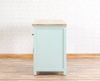 Alexandria Solid Wood Study Table-One Door and one Drawer With Chair Furniselan Silt-Green