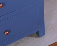 Alexandria Solid Wood TV Cabinet - Four Drawer - Tv Cabinet - Furniselan - China-Blue