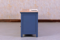 Alexandria Solid Wood TV Cabinet - Four Drawer - Tv Cabinet - Furniselan - China-Blue